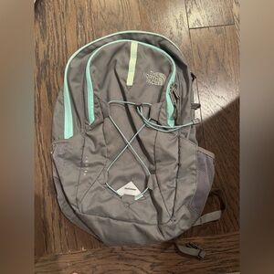 The North Face Gray and Aqua Backpack